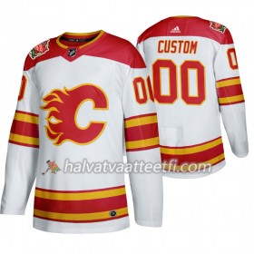 Miesten NHL Calgary Flames Pelipaita Custom Adidas 2019 Heritage Classic Valkoinen Authentic